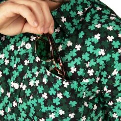 Tipsy Elves Men's Clover Confetti Button Down Shirt 10 Tipsy Elves Men's Clover Confetti Button Down Shirt