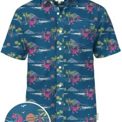 Tipsy Elves Men's Prehistoric Party Hawaiian Shirt
