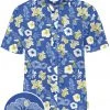 Tipsy Elves Men's Blue Botanics Hawaiian Shirt 1 Tipsy Elves Men's Blue Botanics Hawaiian Shirt