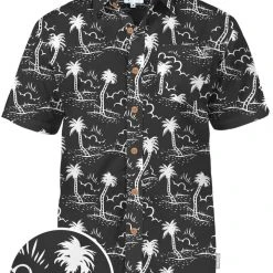 Tipsy Elves Men's Monochrome Moonlight Hawaiian Shirt