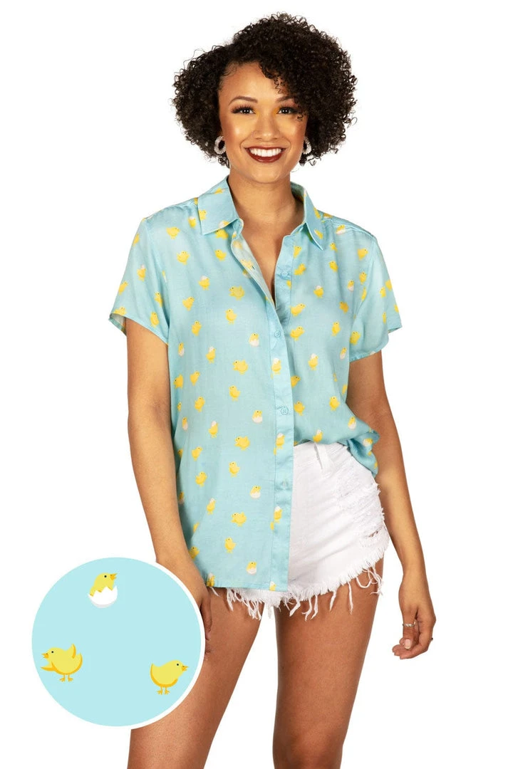 Tipsy Elves Women's Chick Magnet Button Down Shirt 3 Tipsy Elves Women's Chick Magnet Button Down Shirt