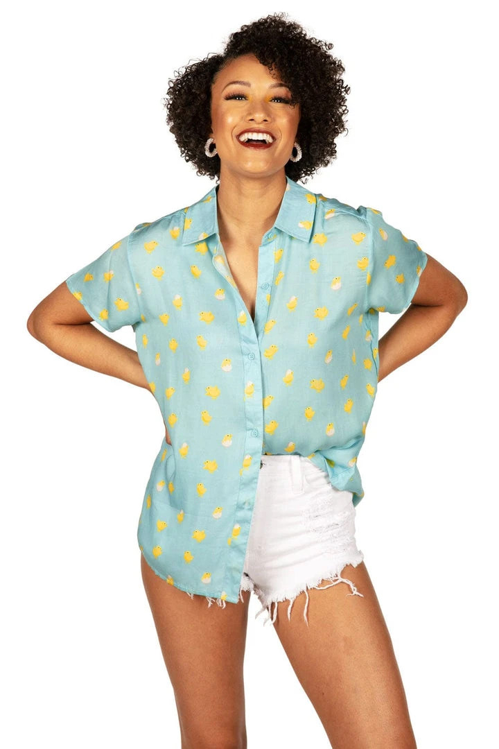 Tipsy Elves Women's Chick Magnet Button Down Shirt 5 Tipsy Elves Women's Chick Magnet Button Down Shirt