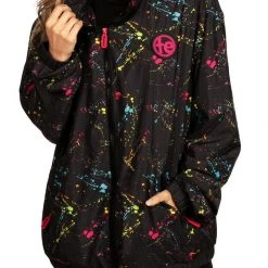 Tipsy Elves Women's Neon Nightcrawl Windbreaker Jacket