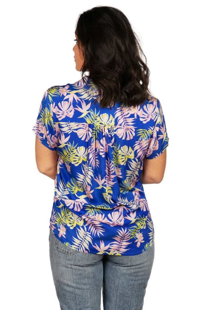 Tipsy Elves Women's Blue Lagoon Hawaiian Shirt 6 Tipsy Elves Women's Blue Lagoon Hawaiian Shirt