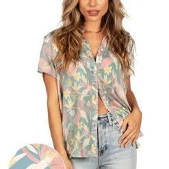 Tipsy Elves Spring Women's Feather Weather Hawaiian Shirt