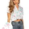 Tipsy Elves Women's Single & Ready To Flamingle Hawaiian Shirt 1 Tipsy Elves Women's Single & Ready To Flamingle Hawaiian Shirt