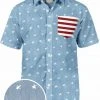 Tipsy Elves Patriotic Men's American Pride Button Down Shirt 2 Tipsy Elves Patriotic Men's American Pride Button Down Shirt