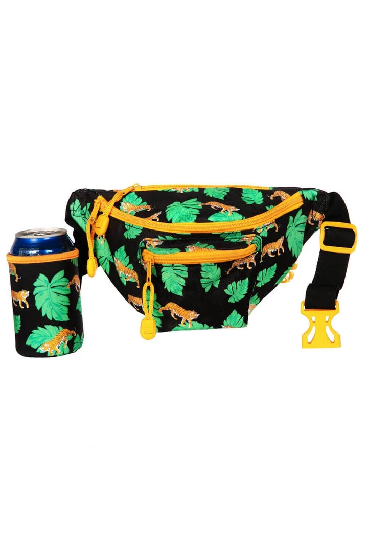 Tipsy Elves King Of Tigers Fanny Pack With Drink Holder 3 Tipsy Elves King Of Tigers Fanny Pack With Drink Holder