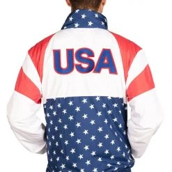 Tipsy Elves Patriotic Men's USA Windbreaker Jacket