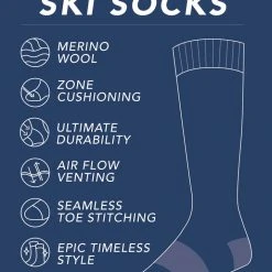 Tipsy Elves Women's Sunset Slopes Performance Ski Socks