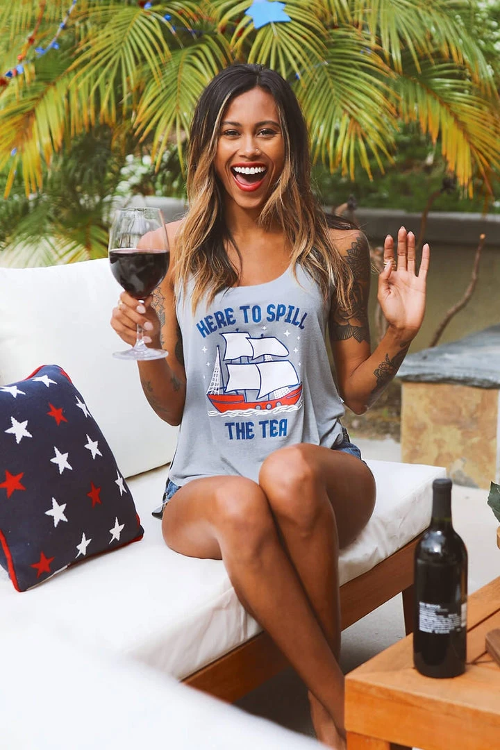 Tipsy Elves Women's Spill The Tea Tank Top 3 Tipsy Elves Women's Spill The Tea Tank Top