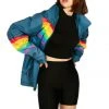 Tipsy Elves Rainglow Windbreaker Jacket - Women's Cut 2 Tipsy Elves Rainglow Windbreaker Jacket - Women's Cut