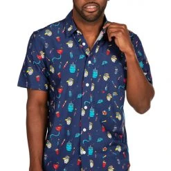 Tipsy Elves Men's Epic Eagle Keg Party Button Down Shirt