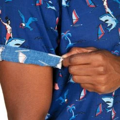 Tipsy Elves Men's Fin Riding Founder Button Down Shirt 12 Tipsy Elves Men's Fin Riding Founder Button Down Shirt