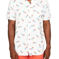 Tipsy Elves Men's Pineapple Patriotism Button Down Shirt Patriotic 8 Tipsy Elves Men's Pineapple Patriotism Button Down Shirt Patriotic