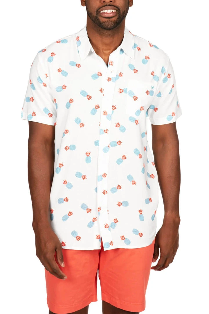 Tipsy Elves Men's Pineapple Patriotism Button Down Shirt Patriotic 5 Tipsy Elves Men's Pineapple Patriotism Button Down Shirt Patriotic