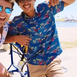 Tipsy Elves Men's Prehistoric Party Hawaiian Shirt