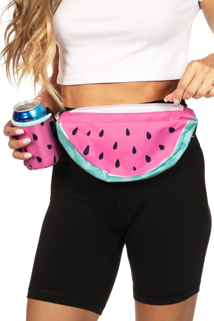 Tipsy Elves Watermelon 3D Fanny Pack With Drink Holder Fanny Packs 4 Tipsy Elves Watermelon 3D Fanny Pack With Drink Holder Fanny Packs
