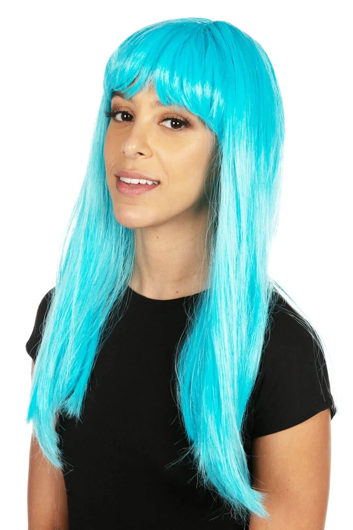 Tipsy Elves Light Blue Wig With Bangs Holidays & Occasions 3 Tipsy Elves Light Blue Wig With Bangs Holidays & Occasions