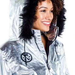 Tipsy Elves Women's Silver Bullet Snow Suit 13 Tipsy Elves Women's Silver Bullet Snow Suit