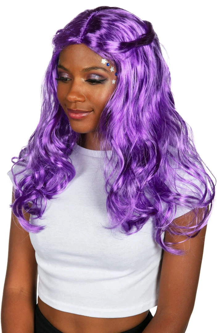 Tipsy Elves Long Purple Wig Holidays & Occasions 4 Tipsy Elves Long Purple Wig Holidays & Occasions