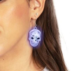 Tipsy Elves Light Up Skull Earrings Women