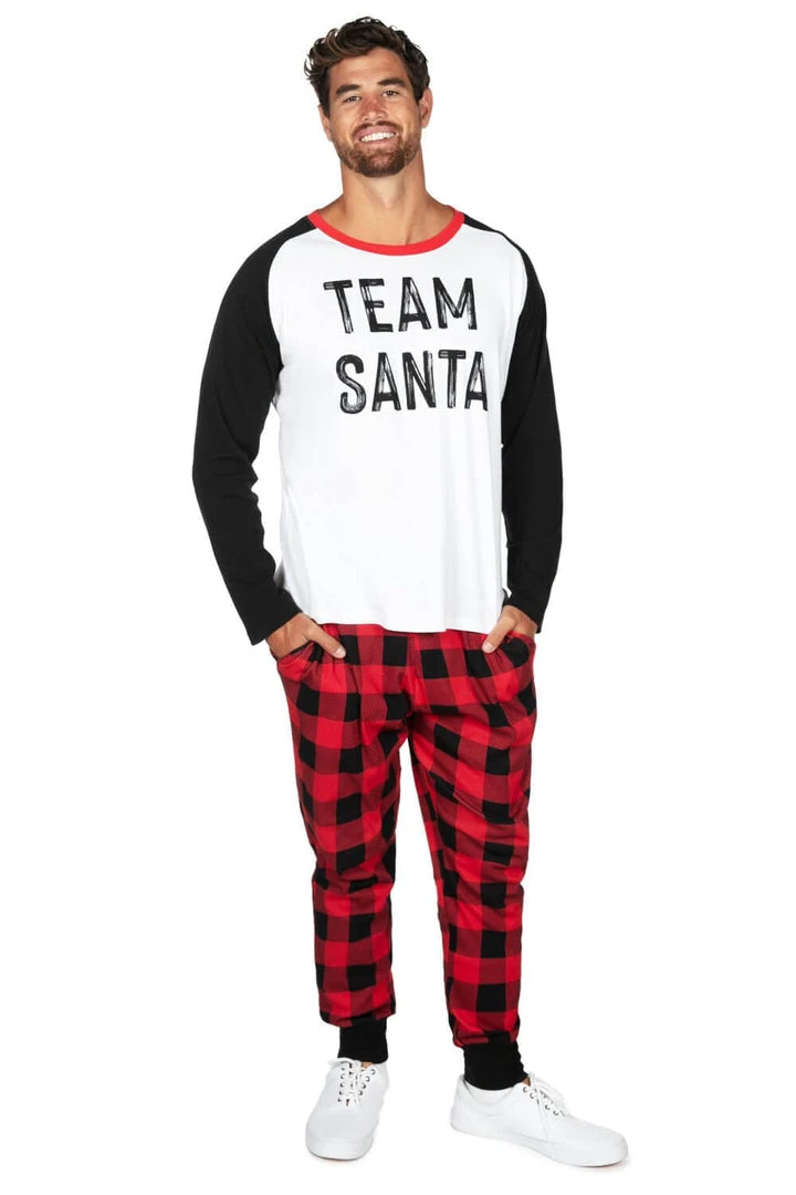 Tipsy Elves Men's Team Santa Pajama Set 3 Tipsy Elves Men's Team Santa Pajama Set