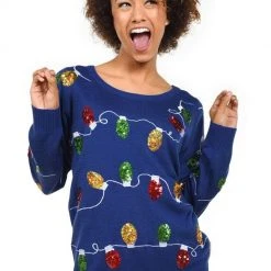 Tipsy Elves Women's Christmas Lights Ugly Christmas Sweater 10 Tipsy Elves Women's Christmas Lights Ugly Christmas Sweater