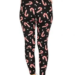 Tipsy Elves Candy Cane High Waisted Leggings Women