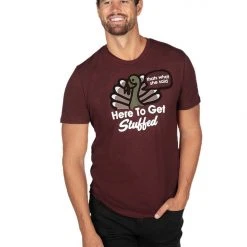 Tipsy Elves Men's Here To Get Stuffed Tee