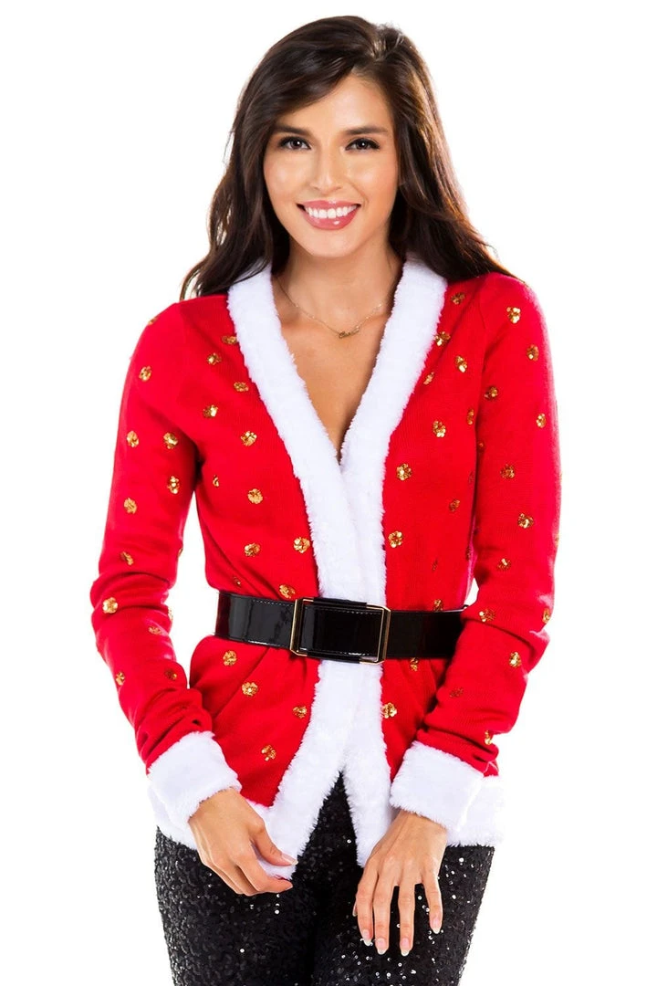 Tipsy Elves Women's Mrs. Claus Cardigan 5 Tipsy Elves Women's Mrs. Claus Cardigan