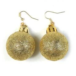 Tipsy Elves Glitter Ornament Earrings Women