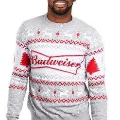 Tipsy Elves Men's Budweiser Fair Isle Sweater