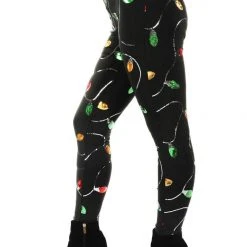 Tipsy Elves Women Christmas Lights High Waisted Leggings