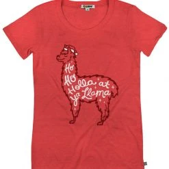 Tipsy Elves Women's Christmas Llama Tee