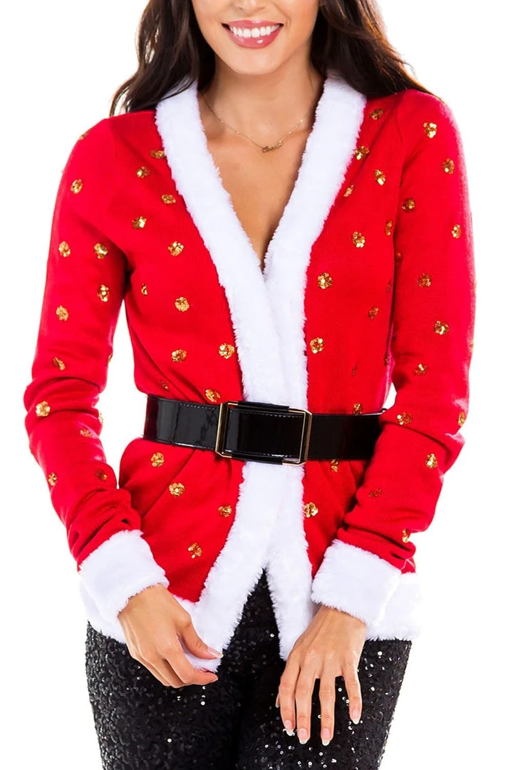 Tipsy Elves Women's Mrs. Claus Cardigan 3 Tipsy Elves Women's Mrs. Claus Cardigan