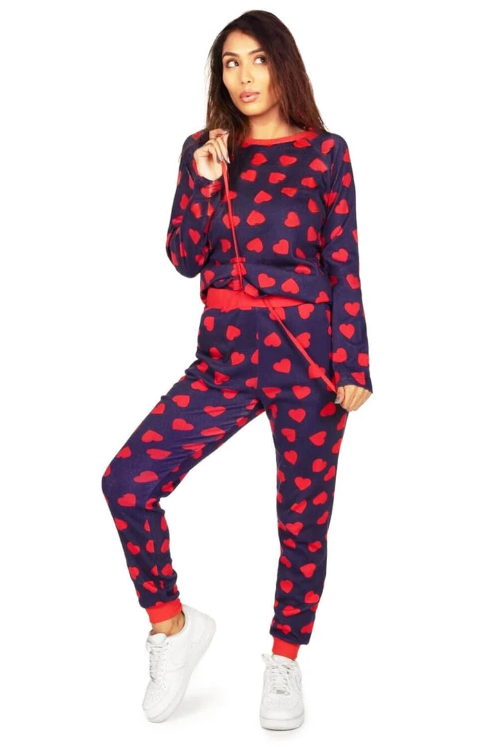Tipsy Elves Women's Hearts On Fire Pajama Set 3 Tipsy Elves Women's Hearts On Fire Pajama Set