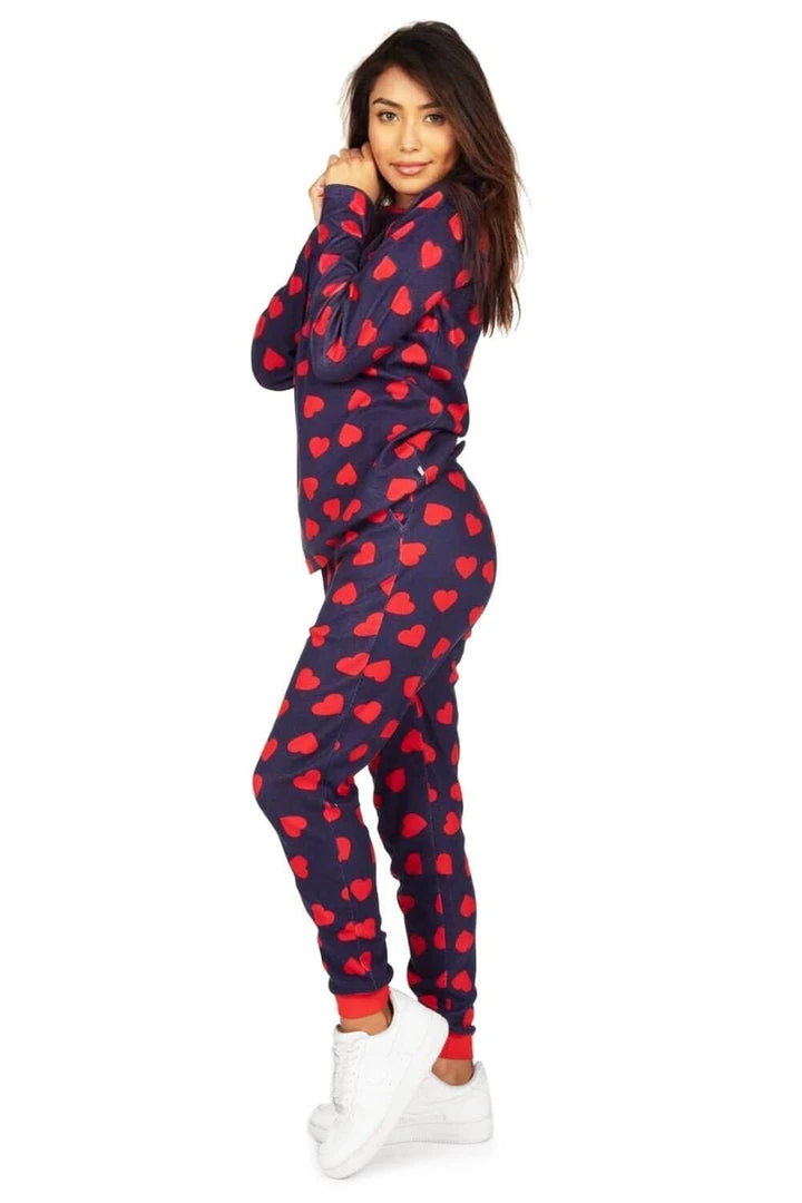 Tipsy Elves Women's Hearts On Fire Pajama Set 5 Tipsy Elves Women's Hearts On Fire Pajama Set