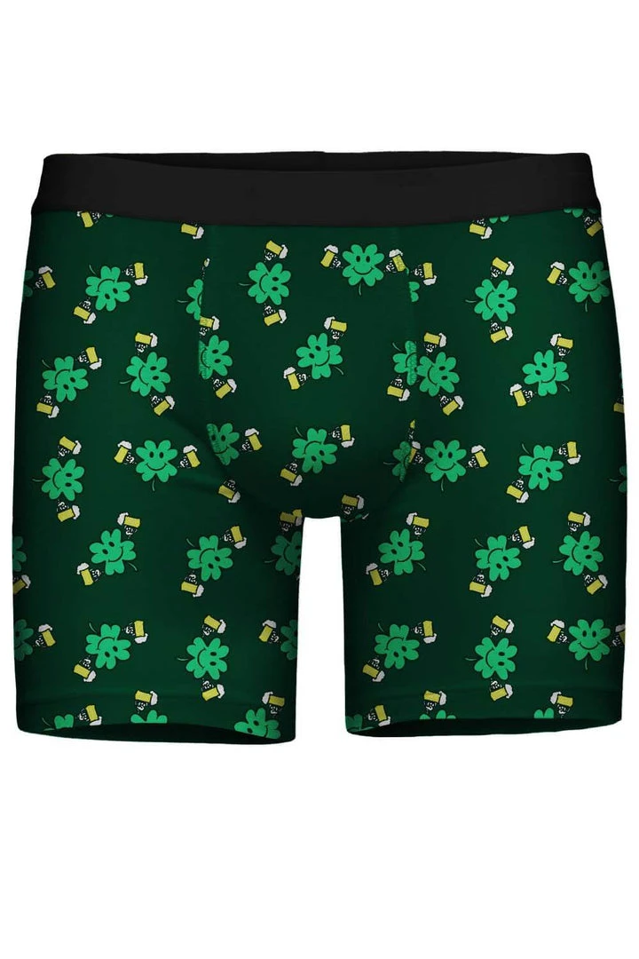 Tipsy Elves Men's Double-Fist Clover Boxer Briefs 3 Tipsy Elves Men's Double-Fist Clover Boxer Briefs