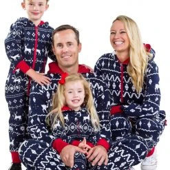 Tipsy Elves Holidays & Occasions Boy's / Girl's Blue Fair Isle Reindeer Jumpsuit 11 Tipsy Elves Holidays & Occasions Boy's / Girl's Blue Fair Isle Reindeer Jumpsuit
