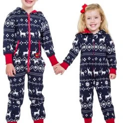 Tipsy Elves Holidays & Occasions Boy's / Girl's Blue Fair Isle Reindeer Jumpsuit 13 Tipsy Elves Holidays & Occasions Boy's / Girl's Blue Fair Isle Reindeer Jumpsuit