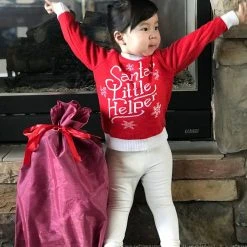 Tipsy Elves Kids & Baby Baby / Toddler Santa's Little Helper Ugly Christmas Sweater 9 Tipsy Elves Kids & Baby Baby / Toddler Santa's Little Helper Ugly Christmas Sweater