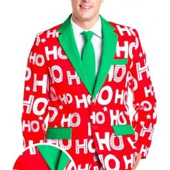 Tipsy Elves Ho Ho Holla Blazer With Tie Men