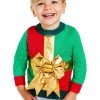 Tipsy Elves Kids & Baby Baby / Toddler Little Present Ugly Christmas Sweater 1 Tipsy Elves Kids & Baby Baby / Toddler Little Present Ugly Christmas Sweater