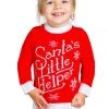 Tipsy Elves Kids & Baby Baby / Toddler Santa's Little Helper Ugly Christmas Sweater 1 Tipsy Elves Kids & Baby Baby / Toddler Santa's Little Helper Ugly Christmas Sweater