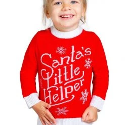 Tipsy Elves Kids & Baby Baby / Toddler Santa's Little Helper Ugly Christmas Sweater