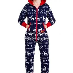 Tipsy Elves Holidays & Occasions Boy's / Girl's Blue Fair Isle Reindeer Jumpsuit