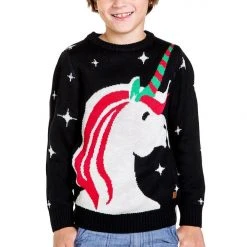 Tipsy Elves Boy's / Girl's Unicorn Ugly Christmas Sweater 11 Tipsy Elves Boy's / Girl's Unicorn Ugly Christmas Sweater