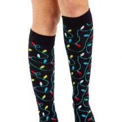 Tipsy Elves Women's String Of Lights Socks
