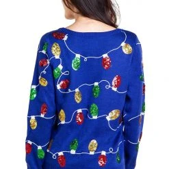 Tipsy Elves Women's Christmas Lights Ugly Christmas Sweater 12 Tipsy Elves Women's Christmas Lights Ugly Christmas Sweater
